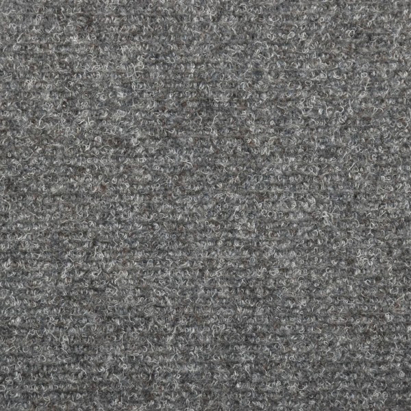 Alfombrilla escalera 15 uds tela punzonada gris claro 65x21x4cm M 2