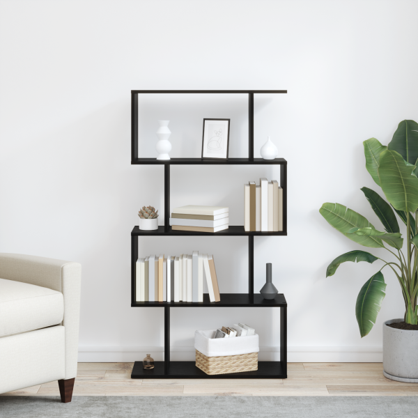 Estantería Roble negro 70 x 24 x 129 cm Madera contrachapada M 4