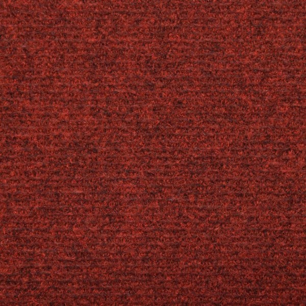 Alfombrilla de escaleras 15 uds tela punzonada rojo 65x21x4 cm M 3