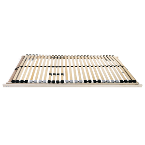 Base de ripas Preto e Cinza 90 x 190 cm Madeira e Metal H