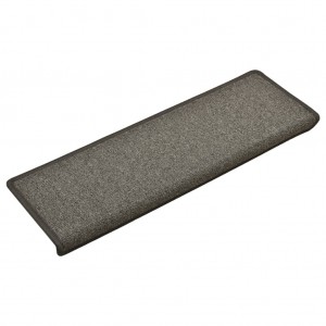 Alfombras de peldaños de escalera 15 uds gris oscuro 65x21x4 cm H