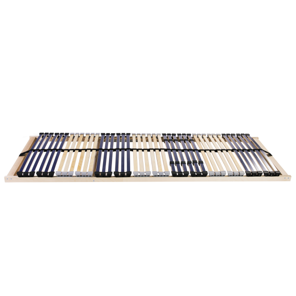 Base de ripas Manual Castanho 80 x 190 cm Madeira e Metal M 2