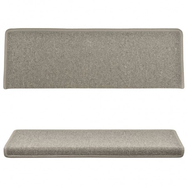 Alfombras de peldaños de escalera 15 uds gris claro 65x21x4 cm M 4