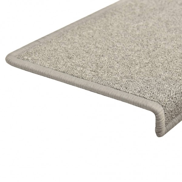 Alfombras de peldaños de escalera 15 uds gris claro 65x21x4 cm M 5