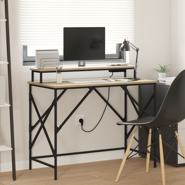 Escritorio Roble Sonoma 100 x 50 x 86.5 cm Madera contrachapada D