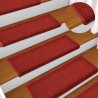 Tapete/carpete para degraus 15 pcs 65x21x4 cm vermelho 1