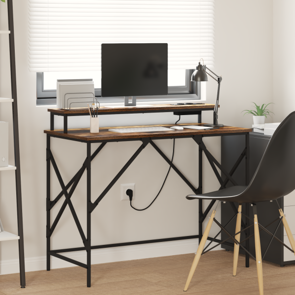 Escritorio Roble ahumado 100 x 50 x 86.5 cm D