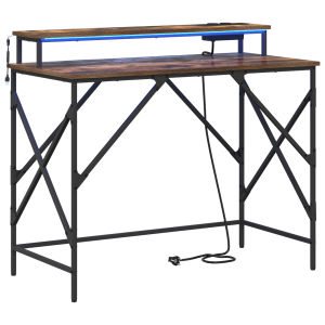 Mesa Carvalho fumado 100 x 50 x 86.5 cm Madeira processada H