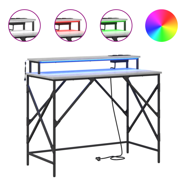 Mesa Sonoma cinzento 100 x 50 x 86.5 cm Madeira processada M 4