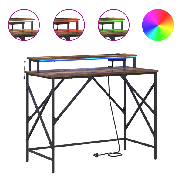 Mesa Carvalho fumado 120 x 79 x 86.5 cm Madeira processada M 4