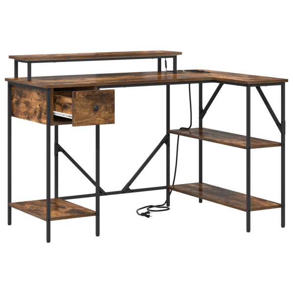 Mesa Carvalho fumado 120 x 79 x 86.5 cm Madeira processada M 5