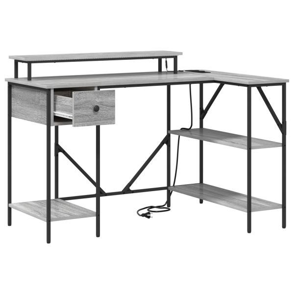 Mesa Sonoma cinzento 120 x 79 x 86.5 cm Madeira processada M 5