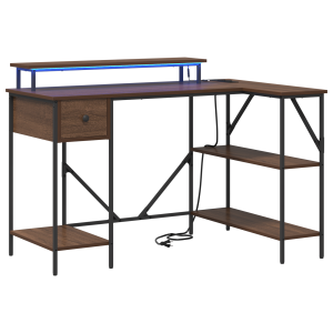 Mesa Carvalho castanho 120 x 79 x 86.5 cm Madeira processada H