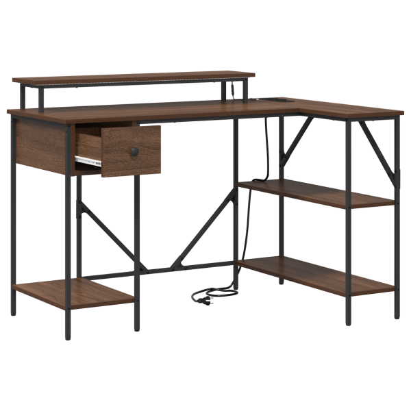 Mesa Carvalho castanho 120 x 79 x 86.5 cm Madeira processada M 5