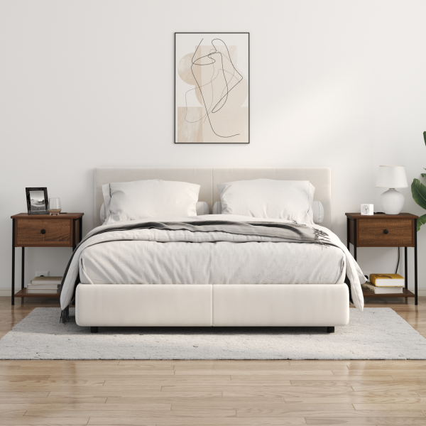 Armario de Noche con cajón Marrón roble 42 x 41 x 56 cm M 4