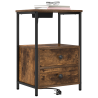 Cabinete de Noche con Estación de Carga 2 pcs Roble ahumado 3