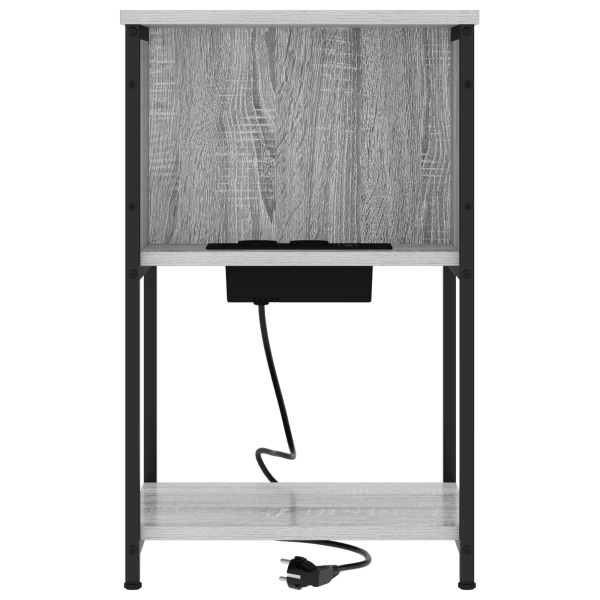 Armario de Noche Gris sonoma 38 x 31 x 61 cm M 5