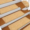 Alfombras de peldaños de escalera 15 uds beige 65x21x4 cm 1