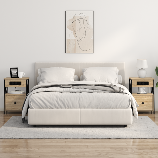 Armario de Noche con cajón Roble Sonoma 40 x 31 x 60 cm M 4