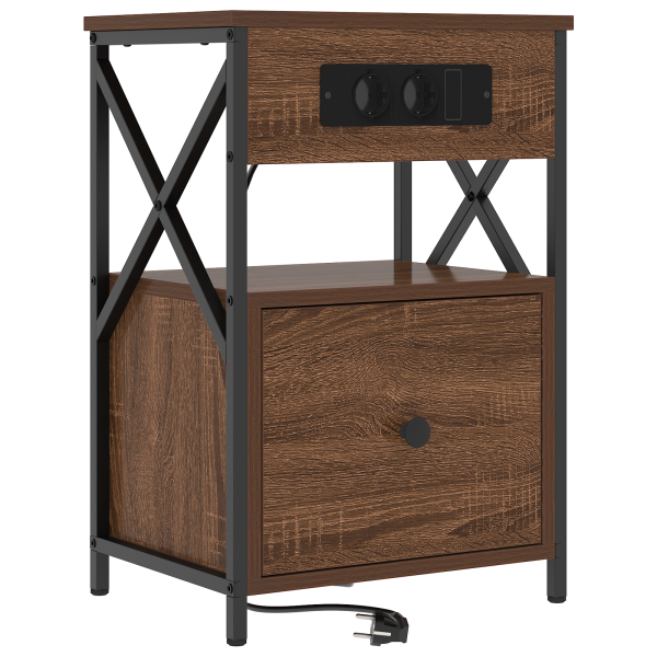 Armário de Cabeceira Carvalho castanho 40 x 31 x 60 cm M 2