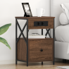 Cajoneras de Noche con cajón 2 pcs Marrón roble 40 x 31 x 60 cm 1