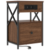 Cajoneras de Noche con cajón 2 pcs Marrón roble 40 x 31 x 60 cm 5