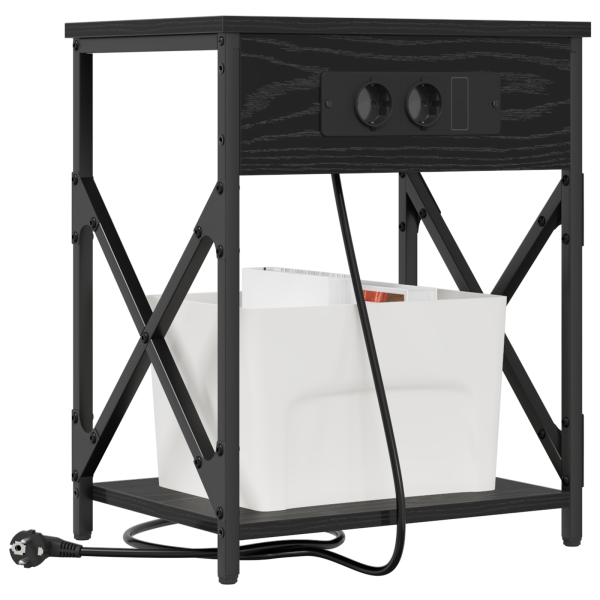 Armario de Noche 2 pcs Roble negro 41 x 31 x 51 cm M 3