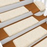 Alfombras de peldaños de escalera 15 uds blanco 65x21x4 cm 1