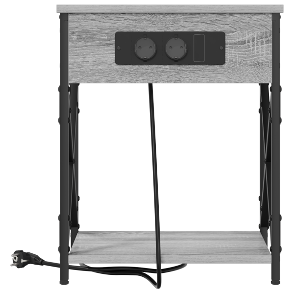 Armario de Noche Gris sonoma 41 x 31 x 51 cm M 5