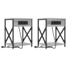 Armário de Cabeceira 2 pcs Sonoma cinzento 41 x 31 x 51 cm 2