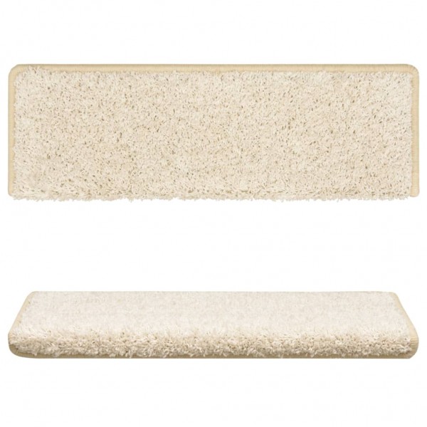 Alfombras de peldaños de escalera 15 uds blanco 65x21x4 cm M 4
