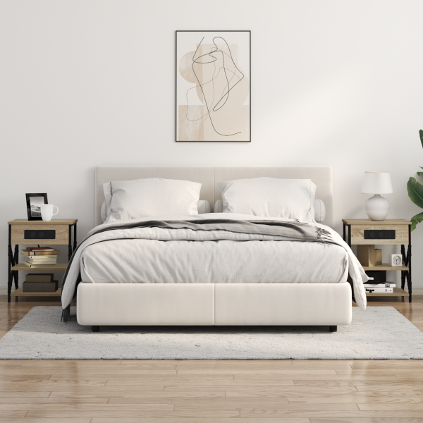 Armário Lateral com Estação de Carregamento Carvalho sonoma M 4