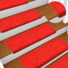 Tapete/carpete para degraus 15 pcs 65x21x4 cm vermelho 1