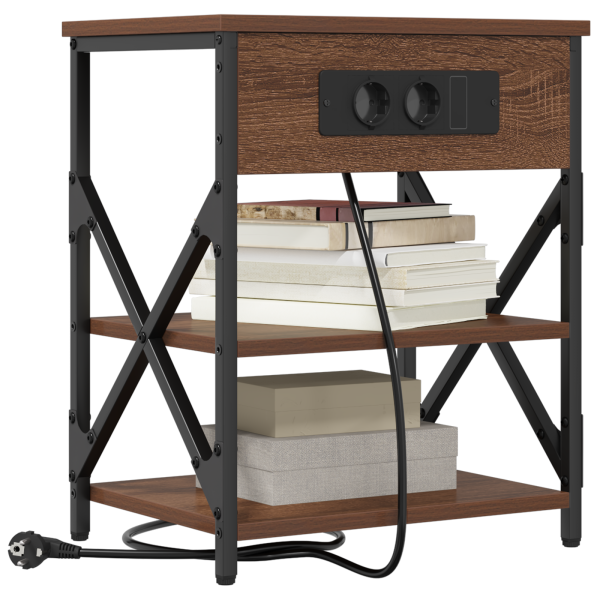 Armário Lateral com Estação de Carregamento Carvalho castanho M 3