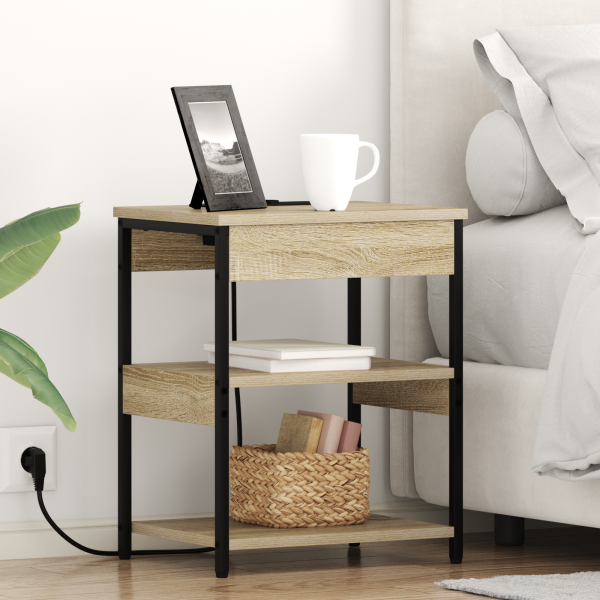 Cajoneras de Noche 2 pcs Roble Sonoma 41 x 31 x 51 cm D