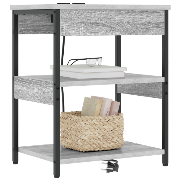 Armario de Noche Gris sonoma 41 x 31 x 51 cm M 3