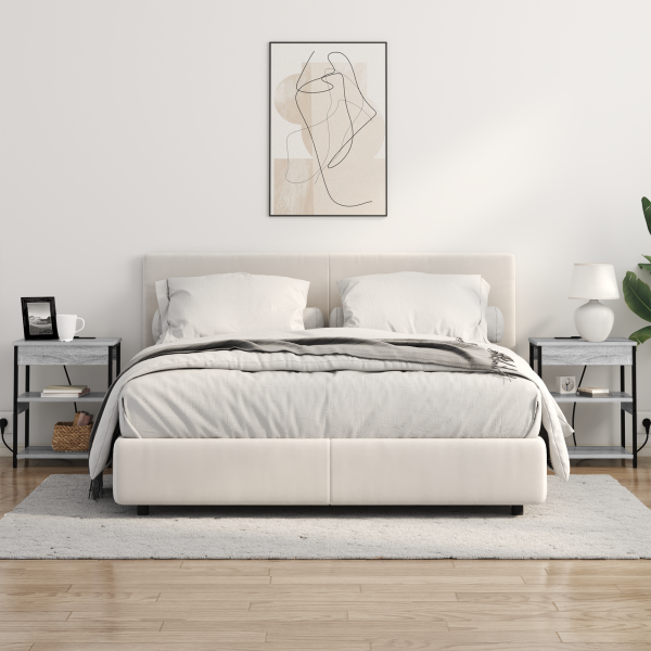 Armario de Noche Gris sonoma 41 x 31 x 51 cm M 4