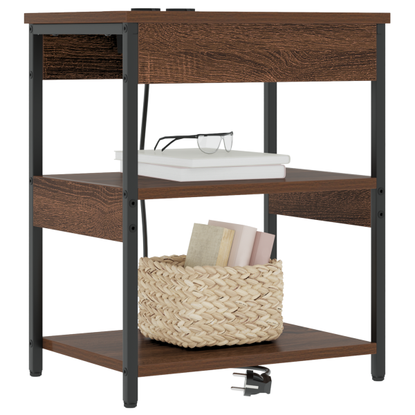 Cajoneras de Noche 2 pcs Marrón roble 41 x 31 x 51 cm M 3