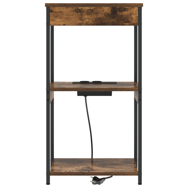 Armário Lateral com Estação de Carregamento Carvalho fumado M 5