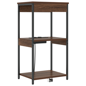 Armário Lateral com Estação de Carregamento Carvalho castanho H