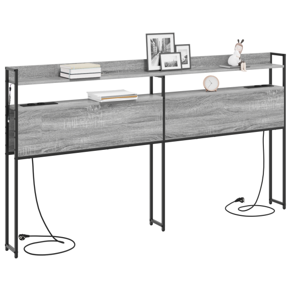 Cabecera de almacenamiento Gris sonoma 200 cm M 3