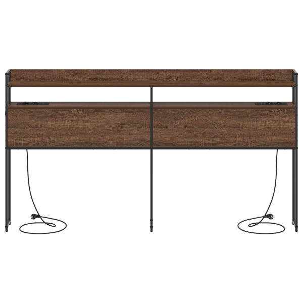 Cabecera de almacenamiento Marrón roble 200 cm M 5