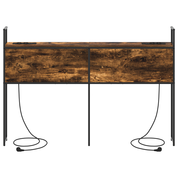 Cabeceira de armazenamento com cabeceira Carvalho fumado 160 cm M 4