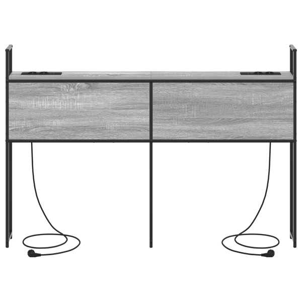 Cabeceira de armazenamento com cabeceira Sonoma cinzento 160 cm M 4