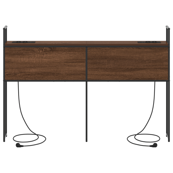 Cabecera de almacenamiento con cabecera Marrón roble 160 cm M 4