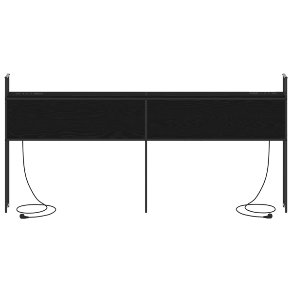 Cabeceira de armazenamento com cabeceira Carvalho preto 180 cm M 4