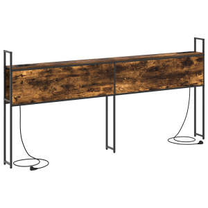 Cabecera de almacenamiento con cabecera Roble ahumado 180 cm H