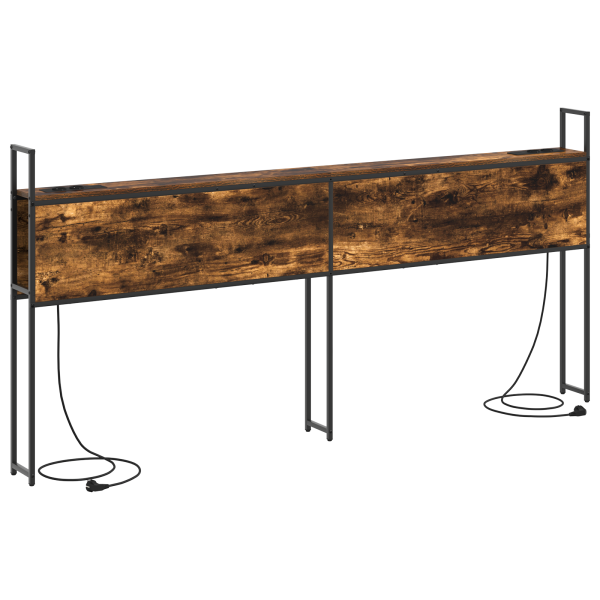 Cabecera de almacenamiento con cabecera Roble ahumado 180 cm M 2