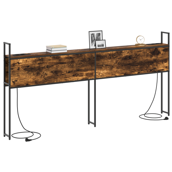 Cabecera de almacenamiento con cabecera Roble ahumado 180 cm M 3