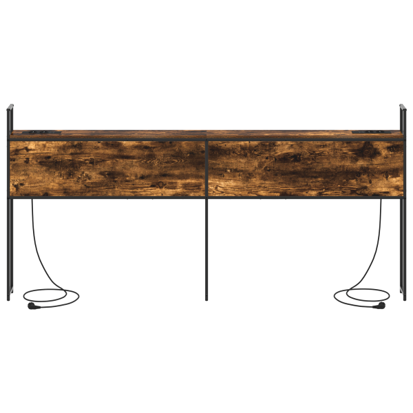 Cabeceira de armazenamento com cabeceira Carvalho fumado 200 cm M 4